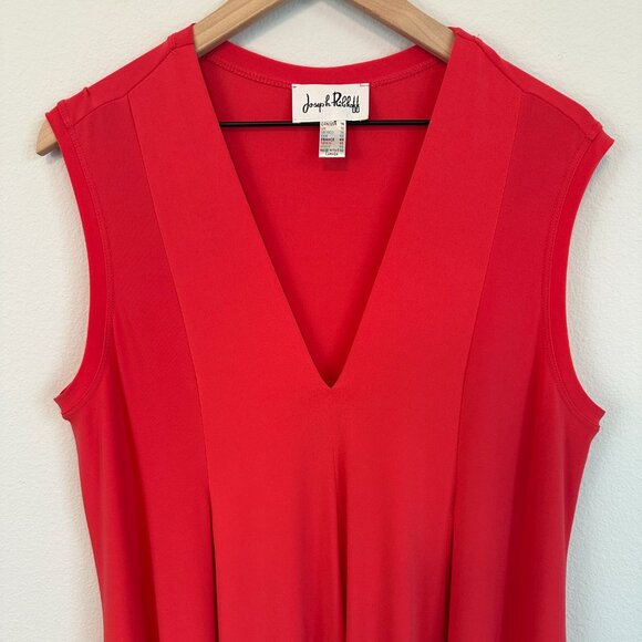 Joseph Ribkoff Coral Sleeveless Midi Dress Size 14 - Picture 2 of 6